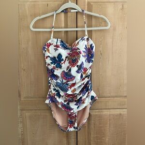 J. Crew ruched one piece bathing suit size 8